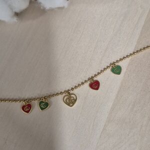 ❤️💛NEW❤️💛 PRETTY!! Stainless Steel Colorful Double G Charm Bracelet In GOLD